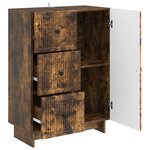 vidaXL Buffet Chêne fumé 66 x 34 5 x 90 cm Bois d'ingénierie