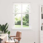 vidaXL Store de Fenêtre avec des rideaux Autre Blanc 80 x 130 cm Aluminium