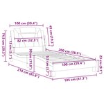 vidaXL Cadre de lit Viana sans matelas noir et blanc 100x200 cm similicuir