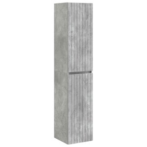 vidaXL Cabinet de Salle de Bain Mural Gris béton 33 x 34 5 x 160 cm