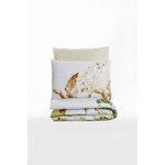 Parure de lit - housse de couette 220 x 240 + 2 taies d'oreiller 60 x 60 - Satiné coton - Beige