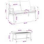 vidaXL Ensemble bistrot 3 pc Marron Bois d'Acacia Massif