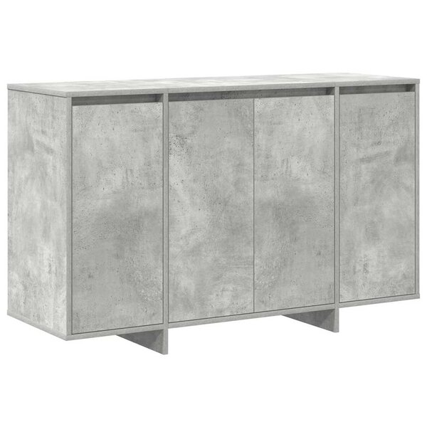 vidaXL Buffet gris béton Gris béton Mélamine 120 x 41 x 75 cm