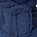 vidaXL Coussin 3 Pièces Bleu 70 x 70 x 54 cm Polyester