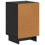 vidaXL Cabinet de chevet Noir 43 x 41 x 66 5 cm Bois d'ingénierie