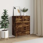 vidaXL Buffet chêne fumé 69 5x34x90 cm bois d'ingénierie