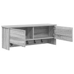 vidaXL Porte-manteau mural avec étagère Montage mural avec stockage avec porte Sonoma gris 80 x 20 x 30 cm
