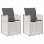 vidaXL Chaises de jardin salle à manger 2 Pièces Blanc et anthracite PP