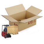 Caisse carton galia double cannelure avec rabats 60x40x20 cm (lot de 20)