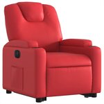 vidaXL Fauteuil inclinable électrique rouge similicuir