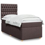 vidaXL Sommier à lattes de lit avec matelas Marron foncé 90x190 cm