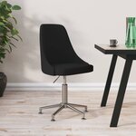Vidaxl chaise pivotante de salle à manger noir tissu