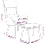 vidaXL Chaise de relaxation repose-pied Gris clair Similicuir et tissu