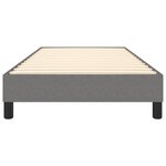vidaXL Cadre de lit Gris foncé 90x190 cm Tissu