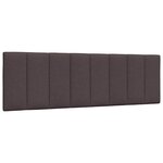 vidaXL Coussin de tête de lit marron foncé 160 cm tissu