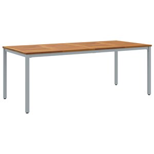 vidaXL Tables de jardin Naturel et gris 200 x 90 x 75 cm