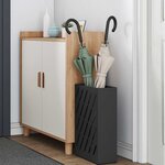 vidaXL Porte-parapluie avec stockage Noir 28 x 12 x 41 cm Acier