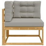 vidaXL Canapé d'angle extérieur Polyester Blanc