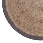 LABEL51 Tapis Jute Rond 180 cm Gris