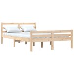 vidaXL Cadre de lit sans matelas bois massif 140x190 cm