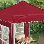 vidaXL Tente de fête pop-up 195 x 195 x 245 cm Bordeaux Tissu Oxford