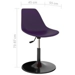 vidaXL Chaises à manger pivotantes lot de 2 Lilas PP