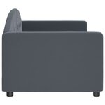 vidaXL Lit de repos gris foncé 80x200 cm velours