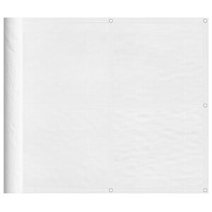 vidaXL Écran de balcon blanc 90x700 cm 100  polyester oxford