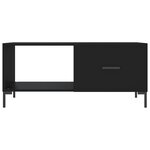 vidaXL Table basse noir 90x50x40 cm bois d'ingénierie