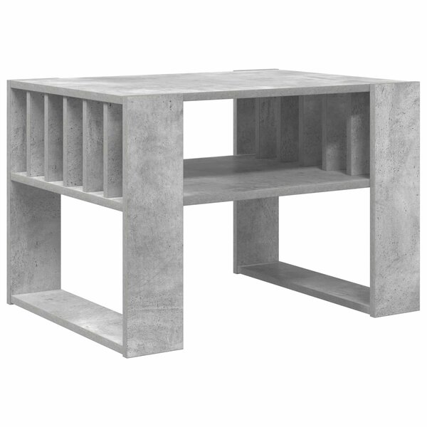 vidaXL Table basse Gris béton 66 x 49 5 x 45 cm Bois d'ingénierie