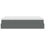 vidaXL Cadre de lit ottoman avec matelas gris foncé 120x200cm tissu