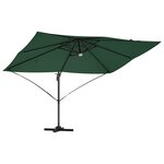 vidaXL Parasol Roma à Bras Déporté Vert 352 x 251 x 265 cm