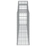 vidaXL Paniers à gabions arqués 9 Pièces 300x30x80/100 cm fer galvanisé