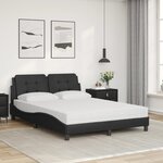 vidaXL Cadre de lit sans matelas Zadar noir 120x200 cm similicuir