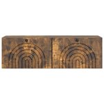 vidaXL Meuble TV mural Chêne fumé 98 x 31 x 30 cm Bois d'ingénierie
