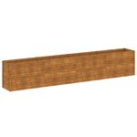 vidaXL Lit surélevé de jardin 385x50x69 cm acier corten