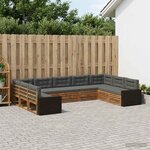vidaXL Ensemble de canapés d'extérieur 9 Pièces Naturel et Anthracite