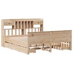 vidaXL Lit bibliothèque sans matelas 180x200 cm bois massif de pin