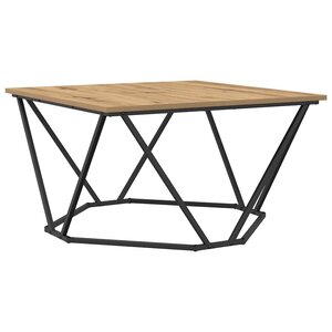 vidaXL Table basse Chêne artisanal 80 x 80 x 45 cm