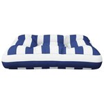 vidaXL Coussin de palette rayure bleue/blanche 58x58x10 cm tissu