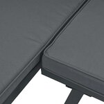 vidaXL Salon de jardin 4 Pièces avec coussins noir aluminium