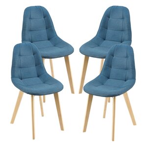 Lot de 4 chaises de salle à manger 86 x 53 x 47 cm bleu 03_0006769