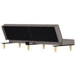 vidaXL Canapé-lit taupe tissu