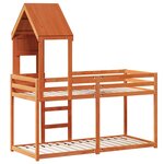 vidaXL Lit superposé sans matelas cire marron 90x190 cm pin massif
