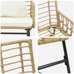 vidaXL Banc de jardin avec oreiller Noir  Anthracite 113 x 69 x 83 cm