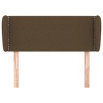 vidaXL Tête de lit avec oreilles Marron foncé 93x23x78/88 cm Tissu