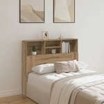 vidaXL Armoire de tête de lit chêne artisanal 120x19x103 5 cm