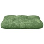 vidaXL Coussin de palette motif de feuilles 50x40x12 cm tissu