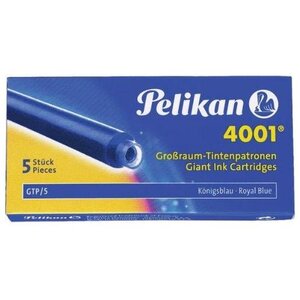 Etui de 5 Cartouches d'encre longues 4001 GTP/5 Bleu royal PELIKAN