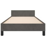 vidaXL Cadre de lit sans matelas gris foncé 90x190 cm velours